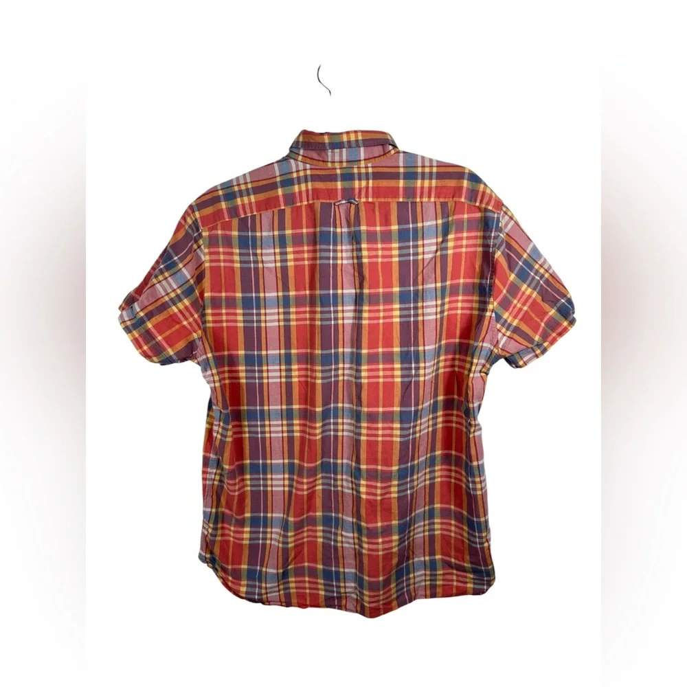 J.Crew Plaid Button Down Shirt Men’s Large Short Sleeve Classic Fit‎ Cotton